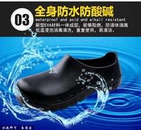 Chaussures de chef en caoutchouc antidérapantes à embout en acier, résistantes à l'eau, en EVA, pas chères, pour hôtel et cuisine