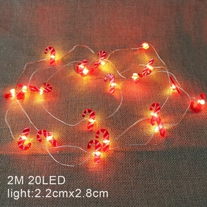 Guirlande lumineuse LED YN IP44 étanche, décorations de Noël, thème de Noël, design 3D bonhomme de neige/Père Noël/arbre/bâton de sucre - Product Image 3
