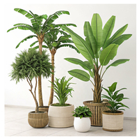 Plantas Artificiales de Plástico, Árboles Artificiales Decorativos al por Mayor, Árbol de Tacto Natural, Vegetación Artificial sin Maceta