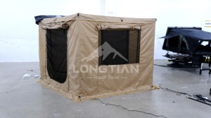 Auvent mural 270 degrés en Oxford 420D avec fermeture éclair SBS, moustiquaire 110G, bouton Olive, 2M x 2.5M, 9 couleurs, OEM, imperméable, pour enclos de camping - Product Image 5