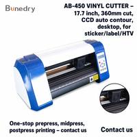 Découpeuse de vinyle automatique de bureau AB-450, alimentation 450 mm, découpe 360 mm, caméra CCD, moteur pas à pas pour autocollants, décalcomanies et étiquettes