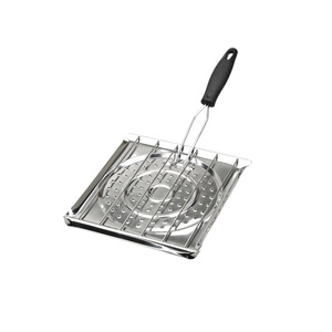 <span class=keywords><strong>Diffuseur</strong></span> de chaleur pour grille-pain de camping en acier inoxydable 430, 22x20 cm, avec poignée pliable en bakélite, pour barbecue au <span class=keywords><strong>gaz</strong></span> ou électrique, et réchaud à mijoter - Product Image 3