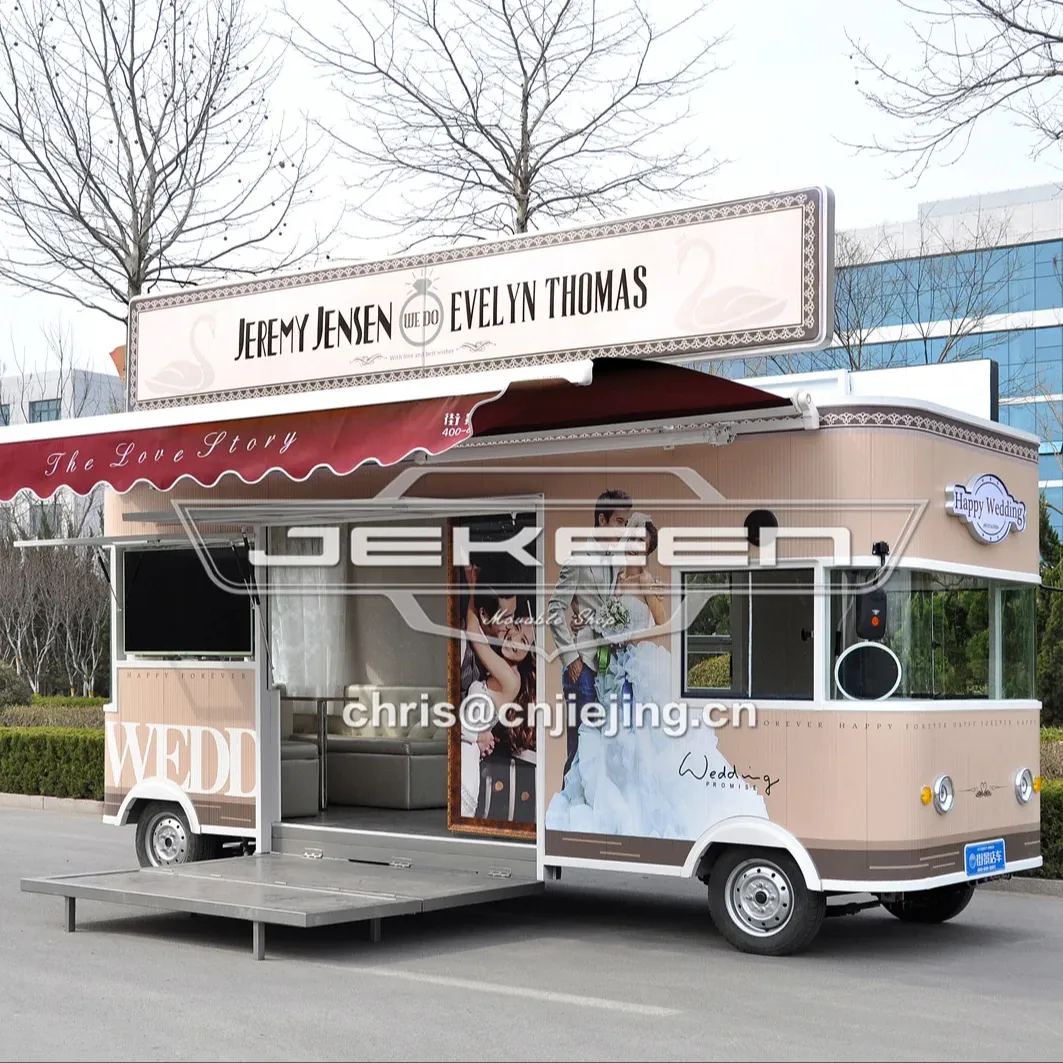 JEKEEN Truck mobiler Imbisswagen neue kundenspezifische mobile Ausstellung Foto-Lebensmittelstudio-Lkw-Ausstattung zu verkaufen