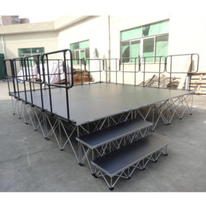 Plataforma de escenario portátil ligera para escenario de boda con pasamanos - Product Image 3