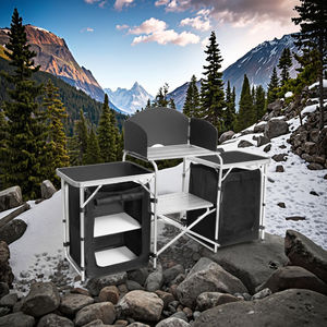 Gran Venta de cocina móvil para acampar al aire libre, estación de cocina plegable portátil para exteriores, mesa de cocina para acampar con almacenamiento - Product Image 4