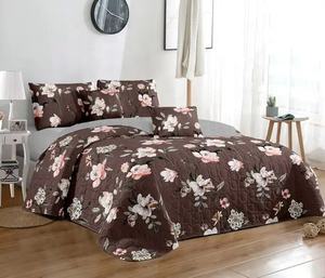 Precio barato de fábrica Diseño impreso de moda Juego de edredón suave ultrasónico Colcha de 3 piezas para uso doméstico - Product Image 4