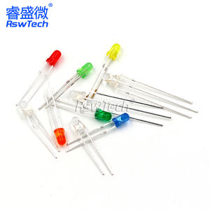 3mm発光ダイオードLEDランプビーズ、5mmカラフルな麦わら帽子型楕円形赤外線LEDチップダイオード - Product Image 6