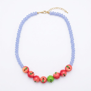 Collana girocollo SongYi Y2K con perline a forma di frutta, collana di perline color arcobaleno vivaci, accessori divertenti per vacanze estive al mare, Dopamina - Product Image 6