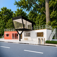 Maison mobile de luxe de style chinois en acier avec balcon vitré et construction durable