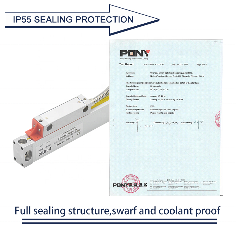 Lettura Digitale Encoder Lineare Con Scala In Vetro Sottile Da 5um 100 150 200 250 300 350 400mm La Corsa Sostituisce Il Righello Di Lettura Digitale Per Fresatrice DRO(Size:Slim 420mm 5um - Foto 12