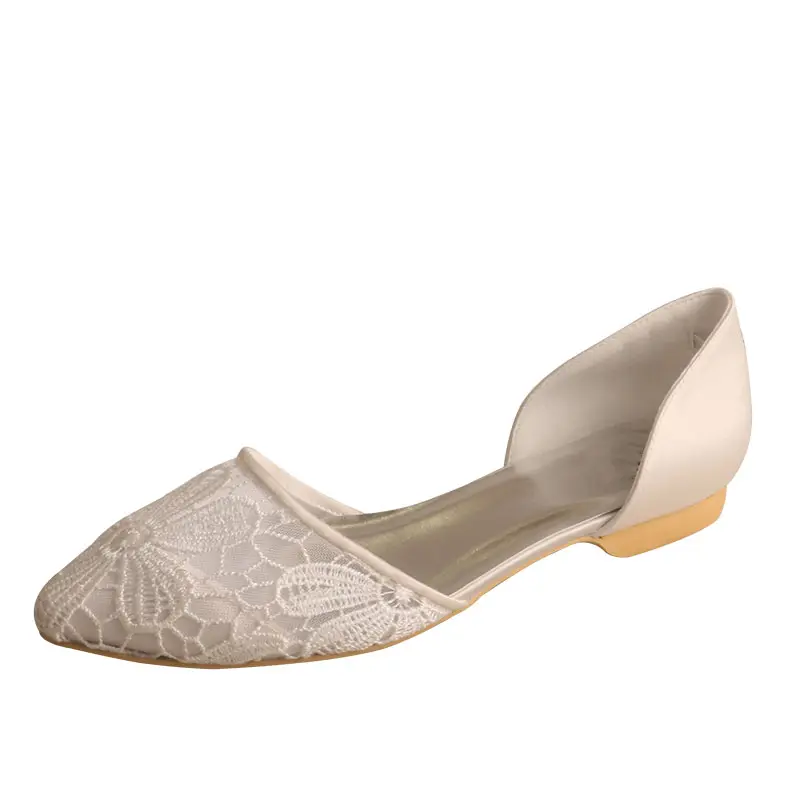 Flat Shoes Wedding Shoes Ivory Lace