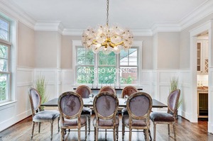 Đèn chùm thủy tinh hiện đại 32.67 ", 3 Tầng Lớn Trần vàng ánh sáng đồ đạc cho phòng ăn, trang trại foyer đèn chùm - Product Image 5