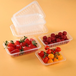 Anpassbare industrielle Einweg-Lebensmittels chale Ver siegel barer Deckel Lebensmittel qualität PP <span class=keywords><strong>PET</strong></span>-Material Kunststoff boxen-Verfügbare kunden spezifische Farben Größen - Product Image 2