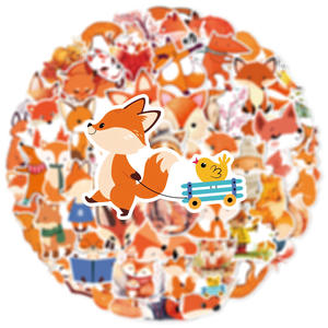 50PCS Sly Foxes Orner Mignon Graffiti Autocollants Guitare Décoré Autocollant PVC Étanche Autocollants - Product Image 5