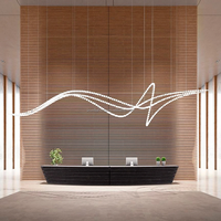 Lustre moderne personnalisé en cristal, design simple et luxueux, à économie d'énergie, avec télécommande, intensité réglable, angle de faisceau à 360°, pour plafond