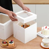 Cajas de Embalaje con Impresión Personalizada de Alta Calidad, Cajas de Regalo de Papel para Repostería, Cajas para Dulces y Pasteles con Ventana y Asa