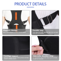 Ceinture de soutien lombaire de posture entièrement réglable Correcteur de posture magnétique pour le dos