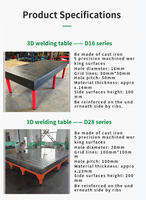 Support de hauteur pour table de soudage 3D en fonte pour assurer la précision de la soudure des pièces