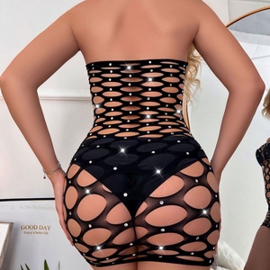 Robe de lingerie brillante <span class=keywords><strong>sans</strong></span> bretelles pour femmes Bodysuits une pièce extensibles pour femmes sous-vêtements sexy - Product Image 6