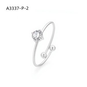 Anillo Moderno de Acero Inoxidable A337 para Mujer, Chapado en Plata 925, Joyería de Alta Calidad - Product Image 1