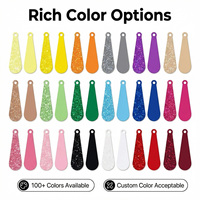 Paillettes PVC Laser Écologiques Brillantes Multicolores 34*10mm Anti-Distorsion Résistantes à l'Abrasion et à la Chaleur pour Vêtements et Sacs Tendance