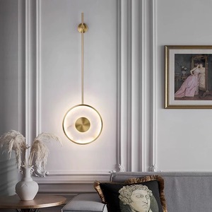 Wall Lamp Led <b>Light</b> Stainless Steel Long <b>Pole</b> Copper Snowflake Marble W25 H130cm Ambient Lighting Hotel Decor - Product Image 3