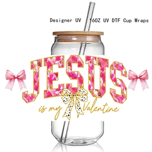 Pegatinas UV DTF de San Valentín Cristianas, Pegatinas UV DTF de Amor Cristiano a Jesús, Pegatinas de Transferencia para Envolver Tazas Libbey, Diseño para Maestros - Product Image 6