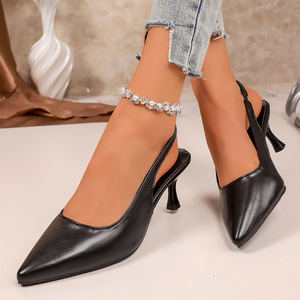 Fashion High Heels 2026 Summer Winter Autumn Arrival Pointed <b>Toe</b> Elegant Casual Design Sandals <b>Toe</b>-<b>cap</b> high heel sandal - Product Image 2