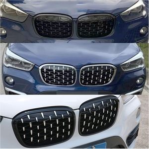 LUMA 16-19 Diamond Black Chrome pour <span class=keywords><strong>BMW</strong></span> <span class=keywords><strong>X1</strong></span> Accessoires ABS Grill F48/F49 2016-2019 Grille de pare-chocs avant - Product Image 6