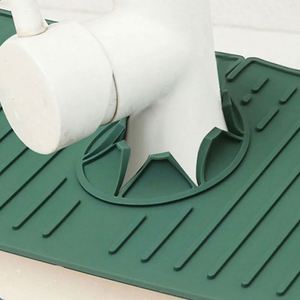 Tapis anti-éclaboussures pour robinet de cuisine en acier inoxydable et cuivre, support de drainage pour éponge, protection de comptoir, écologique - Product Image 5