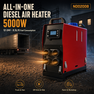 Chauffage diesel à corps plastique 5000W 12V 24V vertical tout-en-un Arctic Lighthouse Keeper Quarters CE ND02008 - Product Image 1