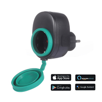 Presa intelligente in germania di colore nero con WiFi IP44 presa intelligente di controllo Mobile impermeabile con temporizzazione