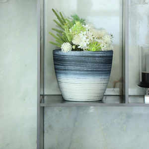 HUAZHIAI Pots de fleurs et jardinières en <span class=keywords><strong>plastique</strong></span> cylindriques rustiques et mats de bureau pour intérieur et extérieur - Product Image 4