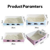 Bac à litière pliable jetable pour chat enfermé pour voyage Portable sans fuite Pet chaton plateau de toilette accessoires pour chat personnalisés