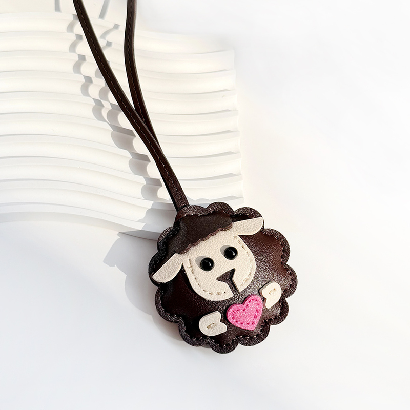 Finestyle PU Leather Heart Keychain Key