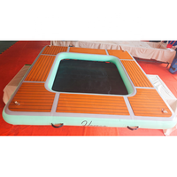 Hamac flottant gonflable carré vert sur mesure de 2,4 m, nouveau design, pour piscine, chaise flottante, hamac de quai pour la natation