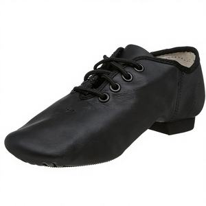 Chaussure de jazz unisexe Oxford à lacets pour femmes et hommes Design Logo personnalisé Chaussure de danse de ballet jazz en toile à demi-semelle - Product Image 1