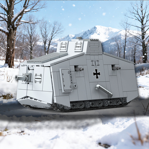 Kits de modèles en plastique 920 pièces <span class=keywords><strong>1</strong></span>/<span class=keywords><strong>35</strong></span> A7v Allemands de la Première Guerre mondiale, ensembles de blocs de construction pour adultes - Product Image 6