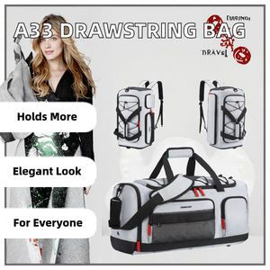 A33 Luxury Geometric Pattern Nylon Oxford 10L Internal Frame <b>Drawstring</b> <b>Backpack</b> Versatile Buckle Handheld Single Shoulder Strap - Product Image 2