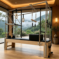 Appareil de Pilates professionnel 3-en-1 en bois d'érable : Reformer, Cadillac et Table Trapèze – Équipement de fitness ajustable pour la santé et le bien-être