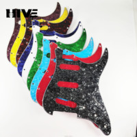 HIVE Plaque de protection anti-rayures en PVC style perle 11 trous 3 étages ST SQ SSS pour guitare, cache-pickup, pickguard
