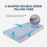 Oreiller de lit orthopédique en mousse à mémoire de forme King Size soutien cervical confortable pour soulager les douleurs des épaules et du cou