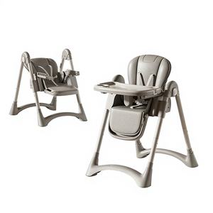 <strong>Space</strong>-<strong>Saver</strong> Baby Foldable <strong>High</strong> <strong>Chair</strong>, Multifunctional Toddler Dining Seat with Safety Harness and Toy Rack - Product Image 1