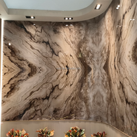 Usine directe Flexible intérieur PVC WPC décor panneau mural feuille pierre naturelle placage revêtement pierre en plastique Durable pour douches