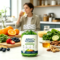 Gommes vitaminées pour adultes sans noix, sans soja, sans œufs, sans produits laitiers
