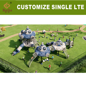 बेहे स्पेस ufo श्रृंखला बच्चों के आउटडोर प्लेग्राउंड स्लाइड प्लास्टिक सामग्री अनुकूलित रंग पिछवाड़े उपकरण - Product Image 2