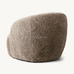 Sillón Giratorio <span class=keywords><strong>Luisa</strong></span> de Piel de Oveja Sassanid Luxury Relaxation - Product Image 3