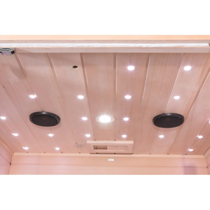 ساونا خشبية داخلية منخفضة Emf <span class=keywords><strong>4</strong></span> شخص الأشعة تحت الحمراء البعيدة - Product Image 5