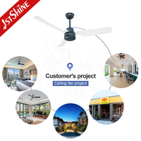 Ventilateur de plafond moderne 1stshine 52 pouces avec pales en ABS, Wi-Fi TUYA, robuste, durable, de qualité supérieure, installation facile, design élégant
