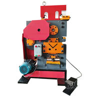 Machine industrielle combinée de découpe d'acier - Poinçonnage et cisaillement pour barres rondes, profilés et aciers angulaires